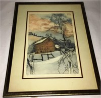 POLLY CHASE ARTIST PROOF SNOW SCENE