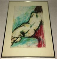 NUDE DONE IN CHAULK BY B. THOMAS '90