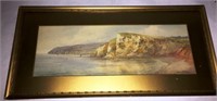 WATERCOLOR BY ARTHUR W. PERRY "WHITE CLIFFS OF DOV