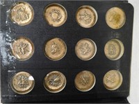 Bronze medallions - 12 zodiac medallions