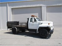 1989 Ford F600 2 WD Flat Bed Truck