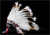 Sioux Chief or Warrior's Beaded Headdress 20th C
