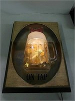 Vintage Anheuser-Busch Budweiser on tap light up