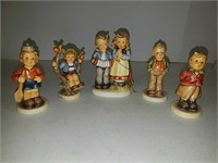 Five German Goebel Hummel figures