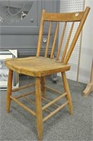 Early Canadiana Wooden Farm Chair