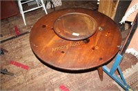 LAZY SUSAN PINE LOW TABLE - SERVING TABLE