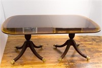 Georgian-Style Double-Pedestal Parquetry Table