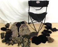 2XL Hunting Vest, Gloves, Folding Chair, Hats