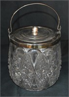 EAPG Siver Plated Biscuit Barrel