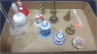 11 Piece Bell Collection, Miniature Limoges Plate,