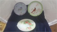 3 Hand Painted Plates By Ruth Ketchen & Sadie