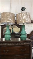 Ashley large turquoise lamp