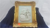 Fine French Porcelain Framed & Raised Panel Of