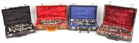 LOT OF 4 CLARINETS OLDS NOBLE AFONTAINE NORMANDY