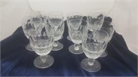 Set Of 10 Quality Waterford Crystal Goblets
