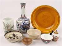 8 PIECES CHINESE PORCELAIN STONE CERAMIC ITEMS