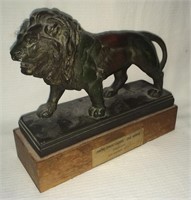 Antoine Louis Barye Sculpture, Walking Lion