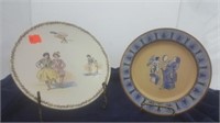 2 Antique Plates - 7.5" Royal Doulton Artist
