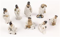 CHINESE EARTHENWARE EIGHT CHINESE IMMORTAL FIGURES