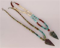 PAIR OF REPRODUCTION ARROWHEAD NECKLACES