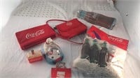Coca-Cola purses, bottle tin, miniature cooler