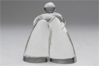 Steuben Crystal Glass Figurine, Couple Embracing