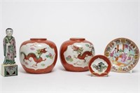 Chinese Export Porcelain Articles, 5 Vintage