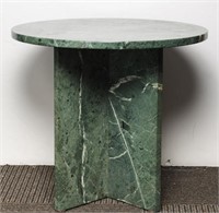Mid-Century Modern Green Marble Low Table