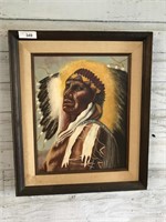 STUNNING INDIAN CHIEF PAINTING