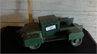 VINTAGE CAST IRON TRUCK WITH LITTLE TIKE WHEELS