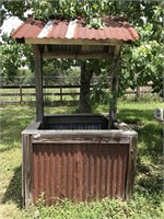 HUGE WOOD AND METAL WELL COVER