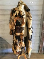 FUR COAT AND DRESS STAND