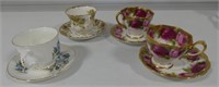 TRAY - 4 CUPS & SAUCERS
