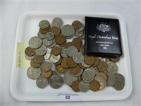 TRAY - ASSORTED AUSTRALIAN COINS