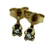14kt Gold Diamond Stud Earrings