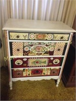 HANDPAINTED FOUR DRAWER CHEST