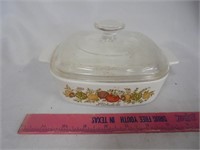 Small Corning Ware dish with lid
