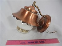 Copper top wall lamp