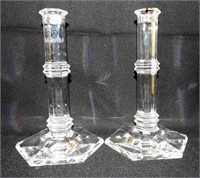 Pair Of Tiffany & Co. Glass Candle Sticks