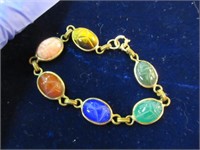 gold filled scarab bracelet