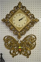 Clock and matching Butterfly