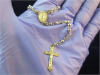 sterling silver rosary - 12in. long