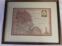 Old Map of East Coast of England Yorkshire & More