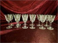 12 Waterford Crystal cordial glasses Lismore