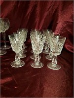 12 beautiful Waterford Crystal Sherry glasses