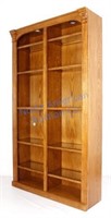 Double Bank Oak Display Shelf or Bookcase