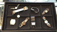 8 PC - WATCH LOT - SOME WITH STERLING SILVER