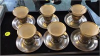 18 PC - STERLING SAUCERS & LENOX CUPS