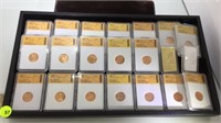 TRAY - 21 PC - LINCOLN CENTS & INGOTS