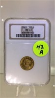1861 GOLD CONFEDERATE ERA $2.50 COIN